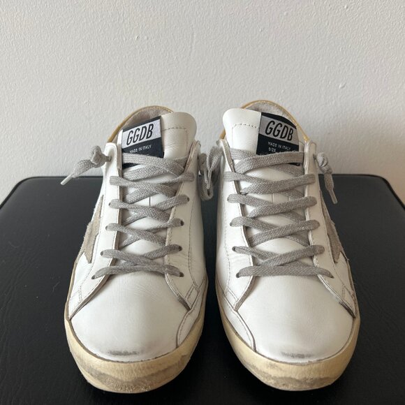 Women's Golden Goose Super-Star with Gold Heel Tab and Stud Lettering - Size 40 - Picture 5 of 16